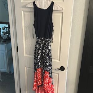 Vince Camuto Floral Black and White Dress